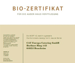 Bio Zertifikat für die Außer-Haus-Verpflegung